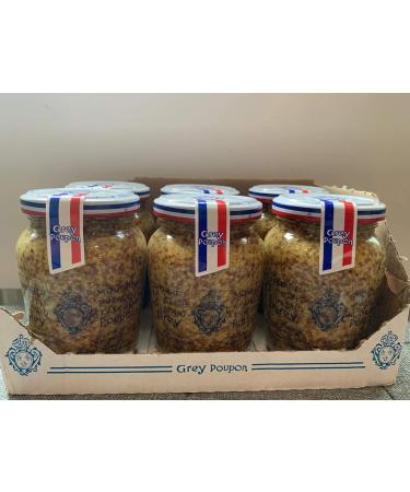  GREY POUPON Grey Poupon Full Grain Mustard 6x210g | Made with White Wine | French Mustard | Perfect for sauces steaks barbecues dressings and sandwiches - Buy Online on GoSupps.com