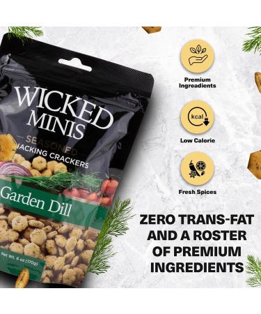 Wicked Minis Garden Dill Soup & Oyster Crackers - 6oz Salted Mini Puffed Snacks for Chili & Salads | Savory Croutons & Snacking Mix - Buy Online on GoSupps.com