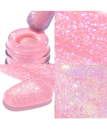 Glitter Nail Polish - Translucent Sparkly Nail Polish - Reflective Pink Nail Varnish - 60 Second Quick Dry Nail Polish - No Bake No Chip Breathable Nail Polish Long Last for Women - Buy Online on GoSupps.com