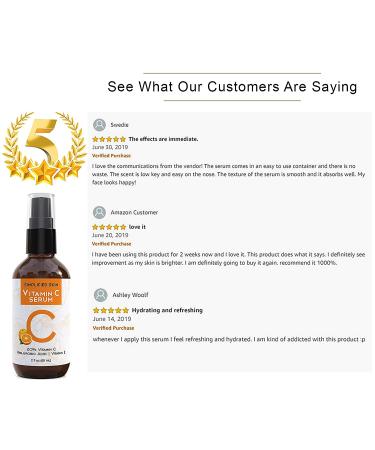 Vitamin C Serum 20% - Anti-Aging, Acne & Dark Spot Remover with Hyaluronic Acid & Vitamin E | Simplified Skin - Buy Online on GoSupps.com