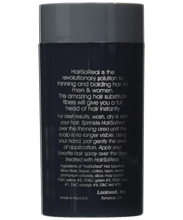 Hair-so-Real (Black) - Natural Hair Building Fibers for Instant Volume and Coverage - Buy Online on GoSupps.com