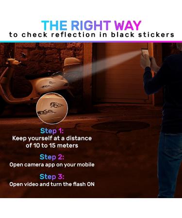 67pcs Blue Reflective Stickers Kit | Self-Adhesive Bike Decals for Safety | Helmet, Motorcycle, Bicycle, Car, Stroller | Waterproof Visibility - Buy Online on GoSupps.com