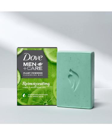 Dove Men+Care Natural Essential Oil Bar Soap 4 Count - Reinvigorating Lime + Avocado Oil | Hydrating 4-in-1 Soap for Men's Body, Hair, Face, and Shave 5oz - Buy Online on GoSupps.com