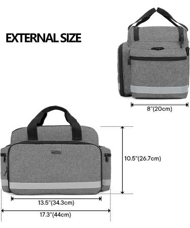 Trunab Home Health Nurse Bag - Organizer with Handle & Shoulder Strap for Nursing Students, Nurses, Doctors - Grey - Buy Online on GoSupps.com