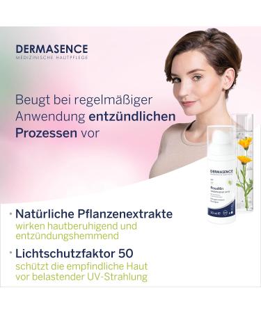 Dermasence Rosamin Day Care SPF 50 - 50ml | Facial Care for Sensitive & Rosacea Skin | High Sun Protection with 5-Fold Vegetable Efficiency - Buy Online on GoSupps.com
