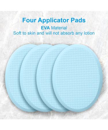 AmazerBath Lotion Applicator for Back Feet 4 Replaceable Pads with 1 Long Handled Back Sunscreen Applicator for Elderly Women Apply Cream Medicine Skin Cream Moisturizer Sunscreen Tanner Blue - Buy Online on GoSupps.com