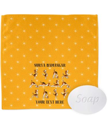 YouCustomizeIt Personalized Yoga Dogs Sun Salutations Washcloth