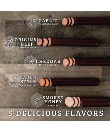 Deli Direct Beef Summer Sausage 12oz Roll - High Protein, Low Carb, Keto, Gluten Free Charcuterie Meat - Ready to Eat 100% Pure Beef Sausage - Original Flavor (1 Pack) - Buy Online on GoSupps.com