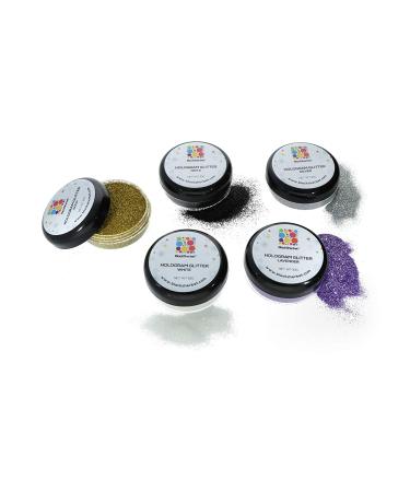 Siver BlackSherbet Hologram Glitter (10 grams) for Dessert Decorating - Ideal for Cakes, Cupcakes, Cookies, Cake Pops, Fondant - Buy Online on GoSupps.com