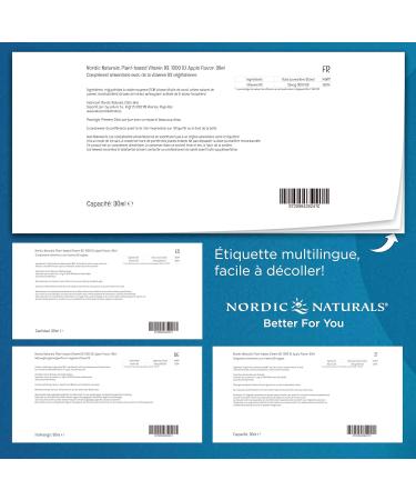 Nordic Naturals Liquid Vitamin D3 1000 IU Lichen Cholecalciferol Vegan Drops 30 ml Soy Free Gluten Free Non-GMO - Buy Online on GoSupps.com