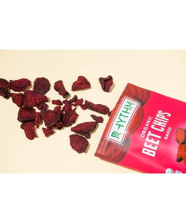 Rhythm Superfoods Beet Chips Organic Non GMO Vegan Gluten Free Snacks Naked 1.4oz (Pack of 4) - Buy Online on GoSupps.com