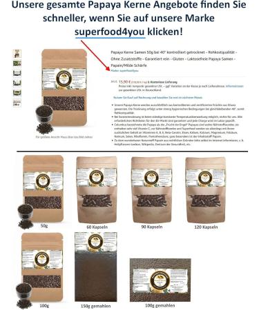 Papaya Kernel Powder 100g - Raw Food Quality Pure & Natural Gluten & Lactose-Free Rich in Papain - Dried at 40  - Buy Online on GoSupps.com