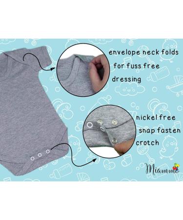 Miammo Crazy Nana Baby Grow Vest 3-6 Months Grey - Funny Family Statement - Buy Online on GoSupps.com