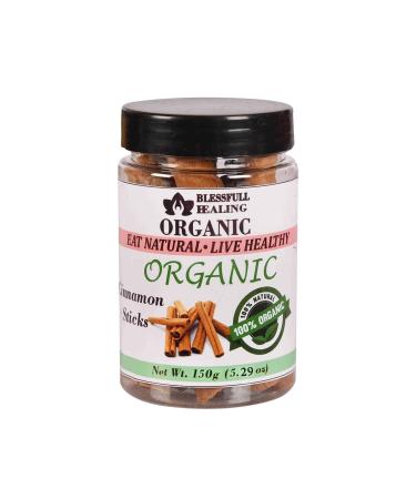 Blessfull Healing Organic Cinnamon Sticks 150 Gram Airtight Container (Packing May Vary) 150 Gram 5.29 oz