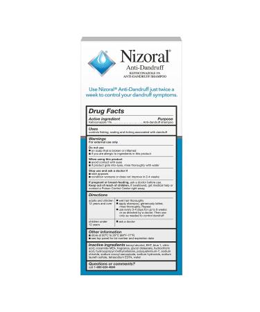 Nizoral Anti-Dandruff Shampoo 1% Ketoconazole Fresh Scent - 14 Fl Oz (Pack of 2) - 7 Fl Oz (Pack of 2) - Buy Online on GoSupps.com