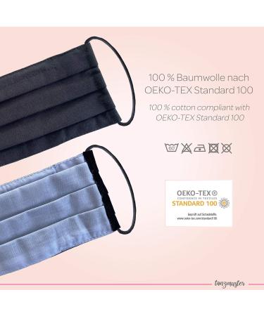 Dance Pattern Black Facial Mask for Adults | Washable 100% Cotton with Nose Bracket & Filter Bag | Oeko-Tex Standard 100 | International Shipping - Buy Online on GoSupps.com