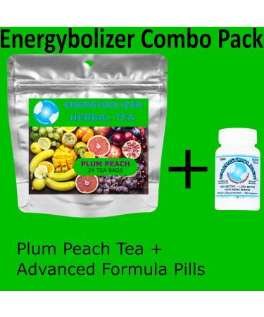 Energybolizer Perfect Weight Herbal Tea Combo (24 Bags + 40 Capsules)| Natural Energy Booster for Women and Men (Plum Peach + Advanced Formula) 24 Tea Bags + 40 Capsules Plum Peach + Advanced Formula - Buy Online on GoSupps.com