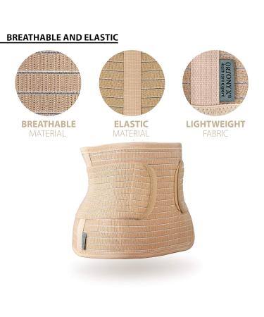 ORTONYX Ergonomic 9.5 Abdominal Binder - Postpartum & Postoperative Support Wrap - XXL Beige - Buy Online on GoSupps.com