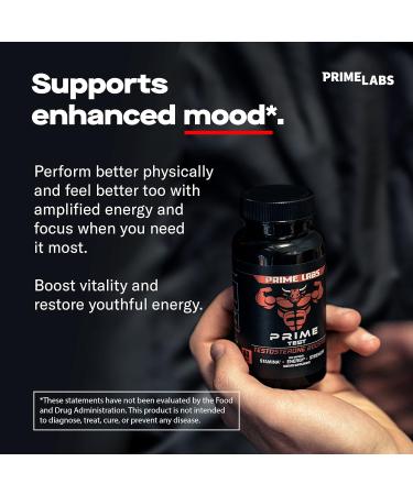 Prime Labs Prime Test Testosterone Booster + Organic Black Maca Capsules - 60 Count Each - Buy Online on GoSupps.com
