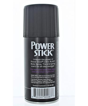 Power Stick Men's Body Spray Cool Blast 2.80oz | Long-Lasting Freshness | Shop Internationally - Buy Online on GoSupps.com