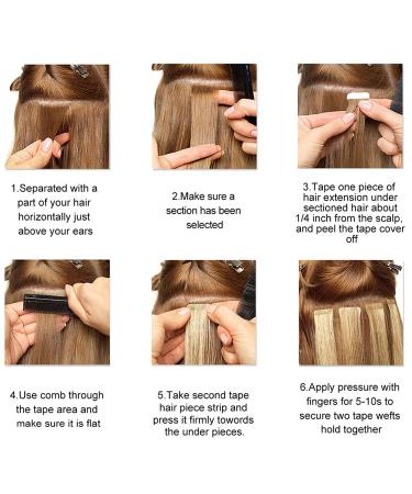 Tape in Hair Extensions 18 Inch 2 Dark Brown 100% Remy Human Hair 20 Pcs Package - Silky Straight for Fashion Women - Buy Online on GoSupps.com