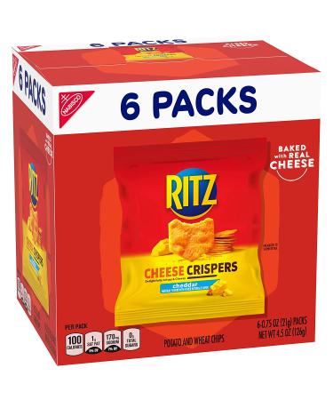 RITZ Cheese Crispers Cheddar Chips 0.75 oz Snack Packs - School Lunch Box Snacks (Pack of 24) - Buy Online on GoSupps.com