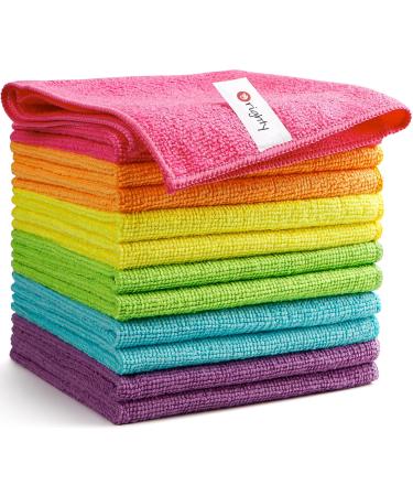 Orighty Microfiber Cleaning Cloths Pack of 12 Highly Absorbent Cleaning Supplies Lint Free Cloths for Multiple-use Powerful Dust Removal Cleaning Rags for House Kitchen Car Care(12x12 inch) - Buy Online on GoSupps.com