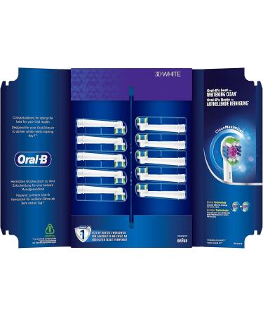 Oral-B 3D White Plug-In Brushes | 12 Brightening Tooth Cleaning Attachments | Compatible with Oral-B Toothbrushes - Buy Online on GoSupps.com