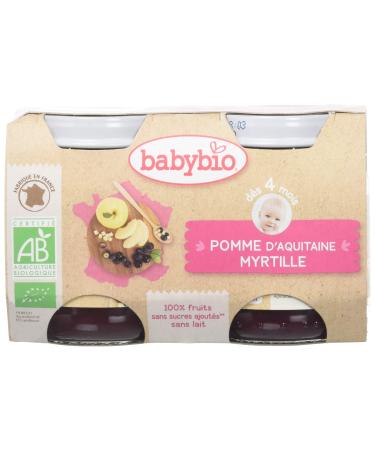 Babybio Small Pot Aquitaine/Blueberry 4+ Months 260g - Pack of 3
