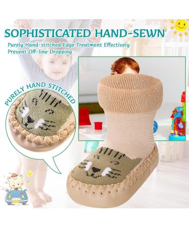 Eocom Baby Boy Girls Animal Moccasins Non-Skid Indoor Slipper 18-24 Months Cat - Buy Online on GoSupps.com