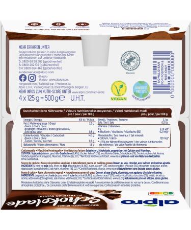 Alpro Soya Dessert Dark Chocolate - Vegan UHT Delights | 4 x 125g - International Shipping Available - Buy Online on GoSupps.com
