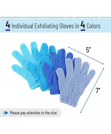 Slick Exfoliating Gloves 4 Pcs - Skin Exfoliator & Shower Scrub Gloves for Women - Buy Online on GoSupps.com