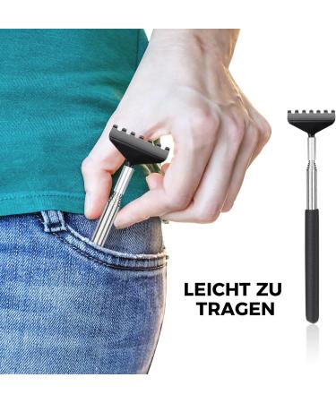 Vocibo Back Scratcher Set - 2 Stainless Steel Back Scratchers for Head & Body Massage - Pull-Out Design (Black) | International Shipping - Buy Online on GoSupps.com