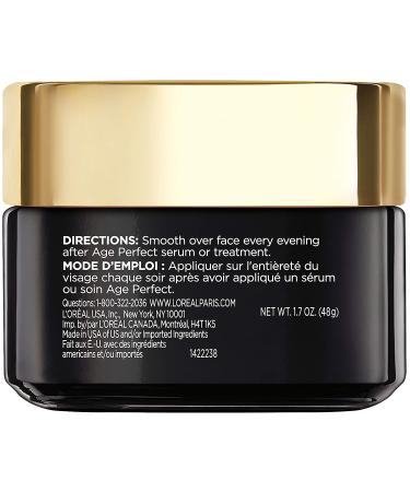 L'Oreal Paris Age Perfect Cell Renewal Night Cream 1.7 oz - Radiant Skin Moisturizer with Salicylic Acid - Buy Online on GoSupps.com