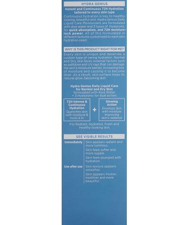 L'Oreal Hydra Genius Glow Moisturizer for NormalDry Skin - 3.04 fl oz (90 ml) - Hydrating Daily Care - Buy Online on GoSupps.com