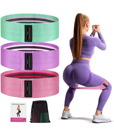 Jateka Fitnessbands Set Resistance Hip Bands 3 Train Food Training Band and Resistance Band Support for Leg training hip training strength training and pull -ups