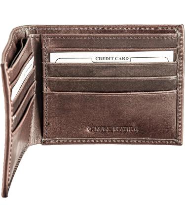 NFL Cincinnati Bengals Brown Leather Bi-Fold Wallet | Officially Licensed | Card and Money Holder | Gift Box Included - Buy Online on GoSupps.com