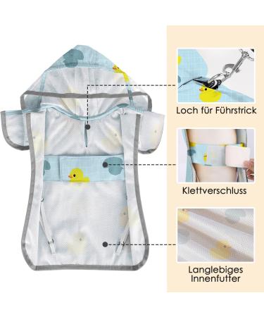 Slowton Waterproof Dog Raincoat - Transparent Double-Layer Jacket with Hood for Small to Large Dogs | Reflective Strip & Storage Bag Included - Buy Online on GoSupps.com