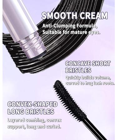  Lestpola Set of 2 black and brown mascaras for mature women volumizing and lengthening mascara waterproof for short and sparse lashes gentle nourishing formula long-lasting for the eyes - Buy Online on GoSupps.com