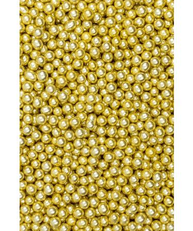 SPRINKLY - Metallic Chocolate Balls (Small/6mm) - Gold - 30g 30g Sample Packet Gold 6mm - Buy Online on GoSupps.com