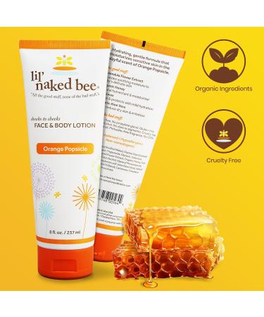 Lil Naked Bee Baby Lotion for Kids (8 oz) Orange Popsicle Cheeks to Cheeks Face & Body Lotion for Hydrating & Moisturizing for Skin - Buy Online on GoSupps.com