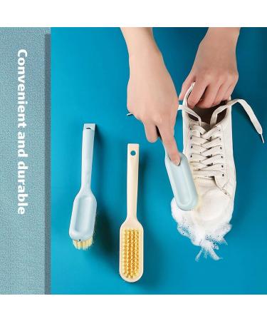 Shoe Washing Brush 2PCS Long Handle Shoe Brush Plastic Shoe Brush Multi-Function Cleaning Brush for Cleaning Shoes for Boots Shoes Clothes Yellow+Blue - Buy Online on GoSupps.com