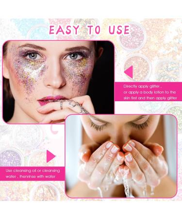 Simarro 24 Colors Glitter Sequin Set - Festival Face & Body Glitter for Halloween Makeup Nails Hair & DIY Crafts - Buy Online on GoSupps.com
