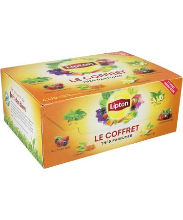 Lipton Set of Scented Teas Assortment of Green Teas and Black Teas 6 Varieties Rainforest Alliance Label 60 Bags - Buy Online on GoSupps.com