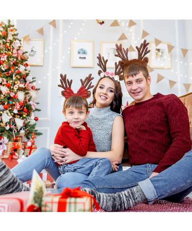 Lurrose Christmas Reindeer Headband - Glitter Antlers Hair Accessories for Holiday Costumes | 3-Piece Set - Buy Online on GoSupps.com