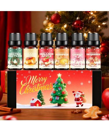 Christmas Scented Oil 6 Pieces Scents for Soap Making - Christmas Aromatherapy Oils For Holiday Home Body Massage Bedroom Meditation Spa and Yoga - Buy Online on GoSupps.com