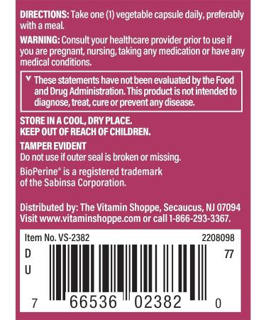 Vitamin Shoppe DIM with BioPerine - Hormone Balance & Estrogen Metabolism - 200mg (60 Vegan Capsules) - Buy Online on GoSupps.com