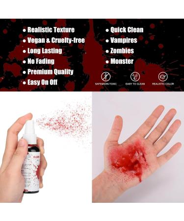 CCbeauty 2.2 Fl Oz Washable Fake Blood - Realistic Edible Blood for Halloween Theater Cosplay & Special Effects Makeup - Buy Online on GoSupps.com