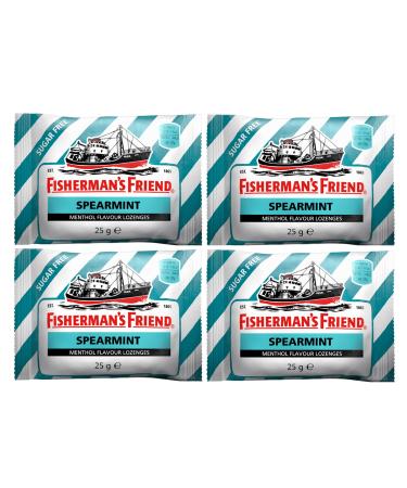 Fisherman's Friend Lot de 4 pastilles menthol sans sucre 25 g