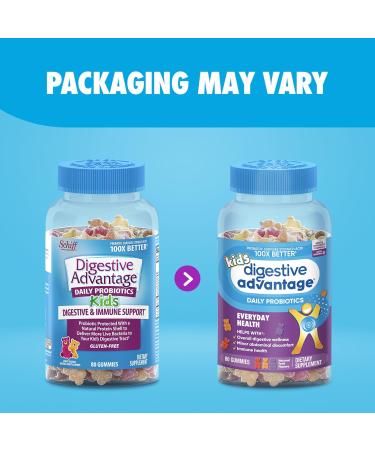 Digestive Advantage Daily Probiotic Gummy for Kids Multi Natural Fruit Flavours 80.0 Count natural fruit flavours 80 Count (Pack of 1) - Buy Online on GoSupps.com
